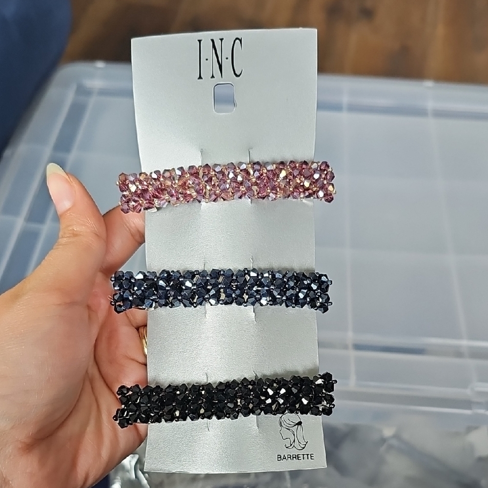INC Sparkling Hair Barrettes Set